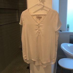 Loft Dress Shirt with button detail and tulip sleeves